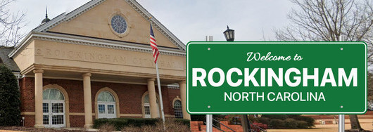 Welcome to Rockingham, North Carolina sign
